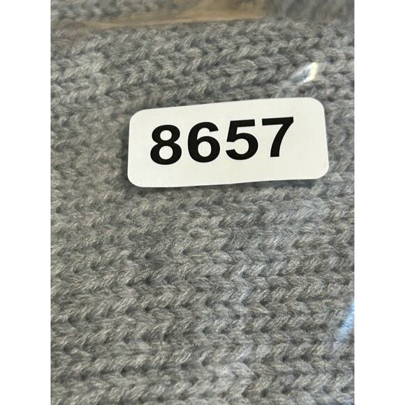 Belle by Belldini pullover sweater Womens Large Button shoulder knit Gray Chunky - Picture 8 of 8